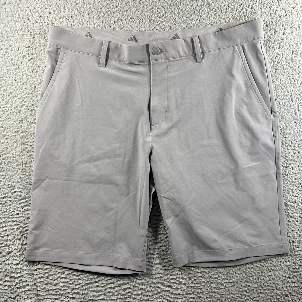 Adidas Ultimate 365 Golf Shorts Mens 38 Grey Performance Stretch HR7946 10"